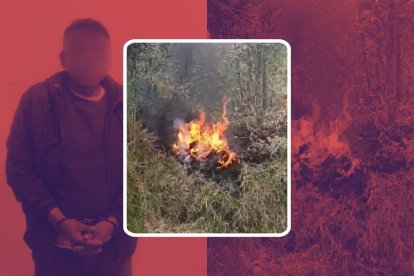 Los policías llamaron a los bomberos para que apagaran el flagelo.