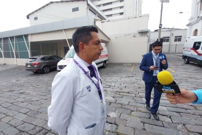 Carlos Veintimilla, director médico asistencial del Hospital Eugenio Espejo, actualizó la situación del jugador Marco Angulo.
