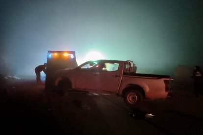 Agentes de la Policía llegaron al sitio para atender la emergencia.