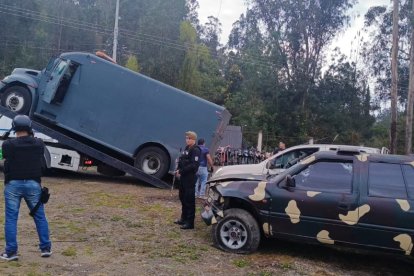 El blindado al que apuntaban los criminales.