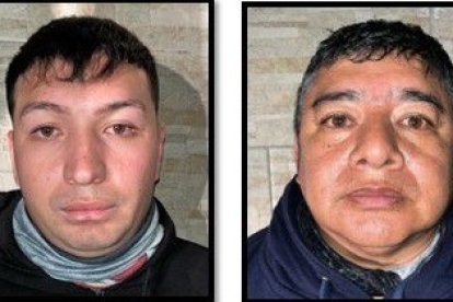 Los dos hombres fueron detenidos con un explosivos, según la Policía.