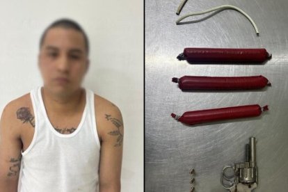 El ciudadano detenido en Durán tenía en su poder, entre otros objetos, explosivos.
