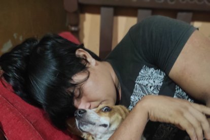 Este es uno de los perritos que presenció, junto a su amo, aquella extraña aparición.