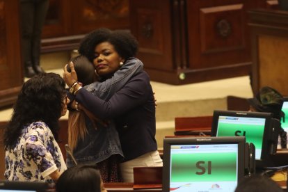 La bancada correísta celebró la aprobación en el pleno de la Asamblea Nacional