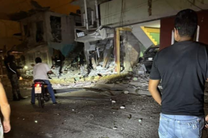Con explosivos fue destruida una casa en Machala.
