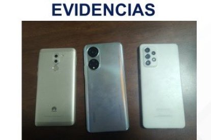 Estos teléfonos fueron incautados a los dos procesados por secuestro.