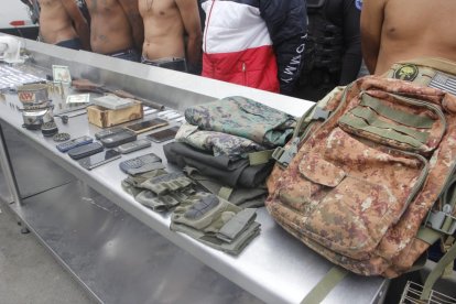 Parte de las evidencias que encontraron las autoridades durante el operativo ejecutado en Durán.