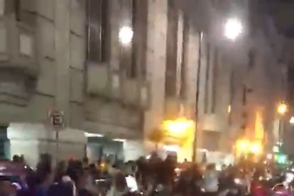 Cientos de motorizados colapsaron la avenida 9 de Octubre.