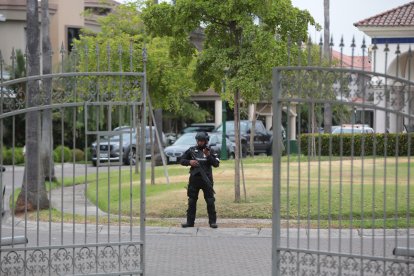 Este martes 5 de noviembre hubo más seguridad en el ingreso a la urbanización.
