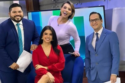 ‘La Potra’ con sus compañeros de trabajo