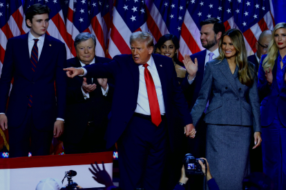 Donald Trump junto con su esposa Melania Trump.