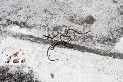 Una cadena con un crucifijo está en el sitio donde hallaron a la víctima.