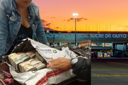 Las mujeres fueron detenidas en el aeropuerto Mariscal Sucre de Quito.