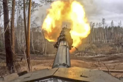 Captura de pantalla de uno de los ataques perpetrados en la guerra entre Rusia y Ucrania.