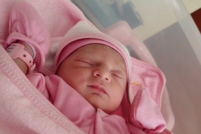 Una de las primeras fotos de la bebé.