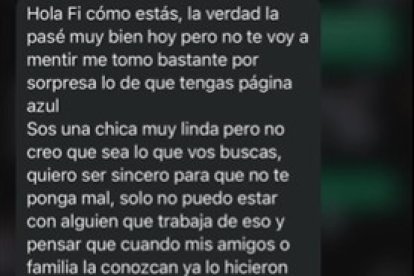 Captura de pantalla donde muestra la reacción del supuesto chico.
