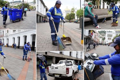 El personal de Emaseo se encarga de hacer que la ciudad brille luego de los festejos.