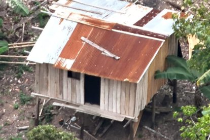 En esta casa fue encontrado el futbolista secuestrado.