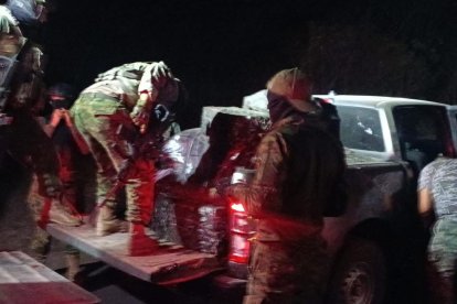El decomiso fue realizado por militares.