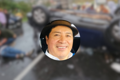 Raúl Ilaquiche, exdiputado ecuatoriano y esposo de la política Lourdes Tibán.