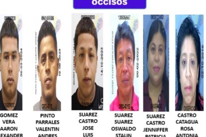 Seis de las siete víctimas de la matanza.