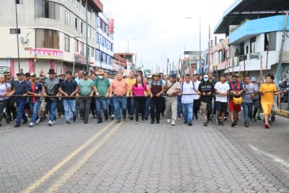 Las movilizaciones incluyeron a la alcaldesa de Archidona, Amada Grefa.