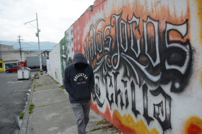 Estos eran algunos de los dibujos que mostraban las paredes de La Chilla. En el Barrio La Chilla en el sur de Quito sector Santa Rita grafitis e inseguridad alarman a la ciudadania Quito 01 de Junio de 2021 Agencia (ag-extra ag-expreso-ag-quito) Gustavo Guaman