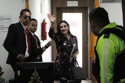 Verónica Abad durante la audiencia de protección.