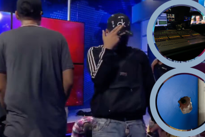 Imágenes de lo que fue el atentado a TC Televisión, el pasado 9 de enero de 2024.