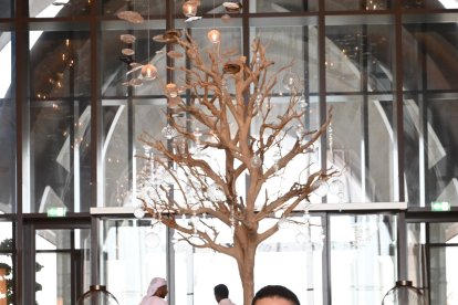 Felipe Caicedo y María García en Dubai.