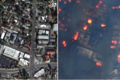 Condiciones climáticas complican la extinción del fuego.