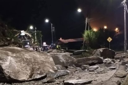 Así quedó la vía Baños - Puyo.