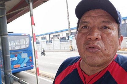 Luis Ortiz, ciudadano que rechaza el aumento del pasaje.