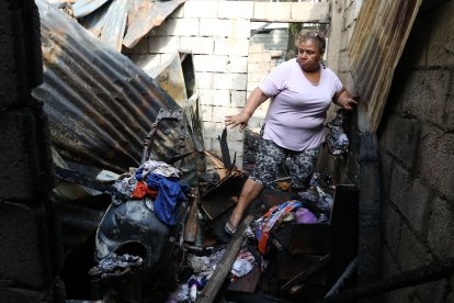 Así quedó la vivienda luego del incendio.