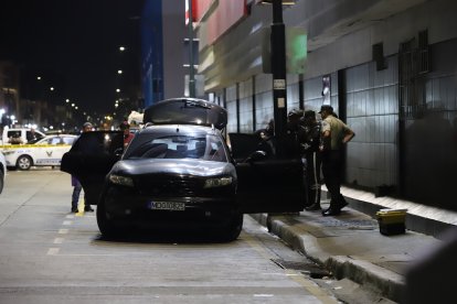 El carro en el que se transportaba el empresario.