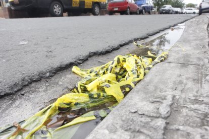 En el sitio aún quedaba la cinta usada para cercar el área.