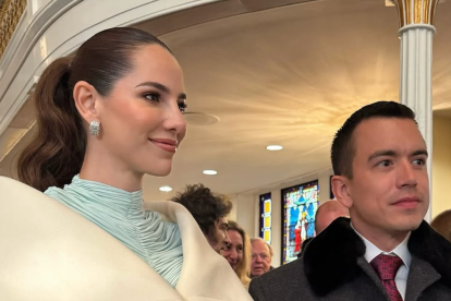 Lavinia Valbonesi, la primera dama de Ecuador en la posesión de Donald Trump.