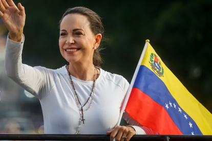 Fotografía de archivo en la que se ve a la líder de la oposición venezolana María Corina Machado.