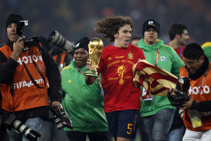 Carles Puyol lideró a la selección española para el campeonato mundial de Sudáfrica 2010