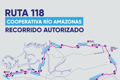 Recorrido de la 118