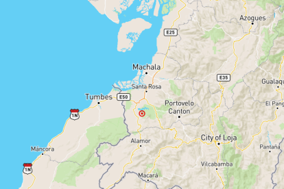 El epicentro del sismo del 4 de febrero.