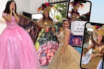 Elba González y los distintos vestuarios que ha utilizado en las elecciones.