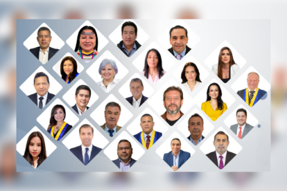 Los rostros de los actuales parlamentarios andinos.