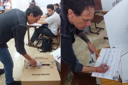 Pedro Granja lanzó un mensaje en contra de las élites políticas del país al momento de votar.