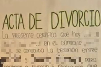 Este fue el texto que firmó Joselo en su ‘fiesta de liberación’.