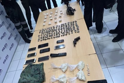 Lo que las autoridades incautaron durante el operativo en Durán.