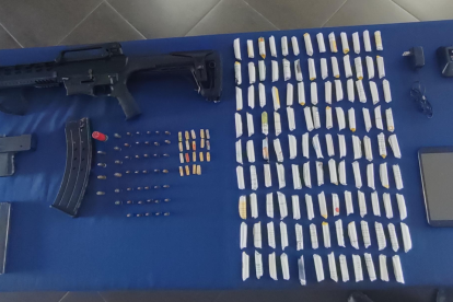 Lo encontrado en el allanamiento.