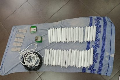 Las evidencias halladas en la casa de la mujer detenida.