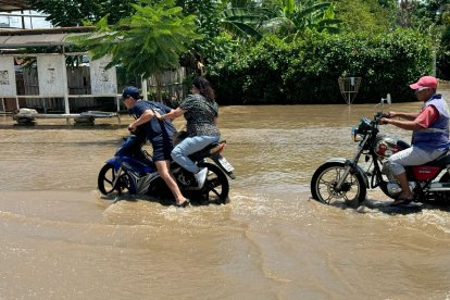 Así luce el cantón Bolívar por las lluvias.
