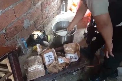 Así preparaban la sustancia alucinogenas que luego era comercializada.